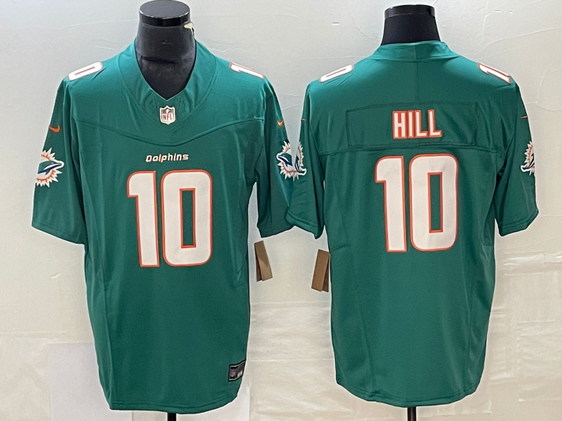 Men's Miami Dolphins Tyreek Hill #10 Aqua Jersey